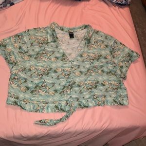 Disney Peter Pan Mermaid Lagoon Cropped Shirt